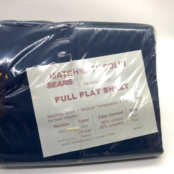 Sears Bedding Vintage Sears Full Size Flat Sheet Only Permapress